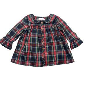 Girl August Holiday Plaid Tunic Top
